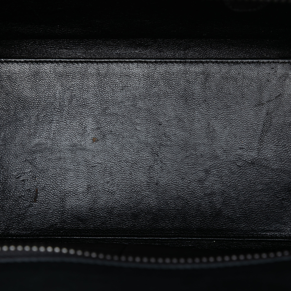Pre-Loved Celine Micro Tricolor Nubuck and Calfskin Luggage Tote - Picture 4 of 7